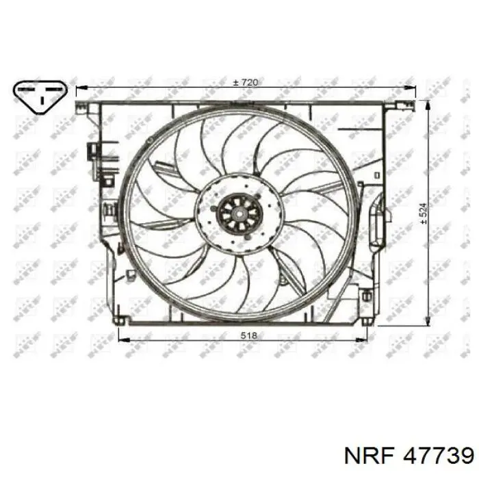 17427806017 BMW difusor de radiador, ventilador de refrigeración, condensador del aire acondicionado, completo con motor y rodete