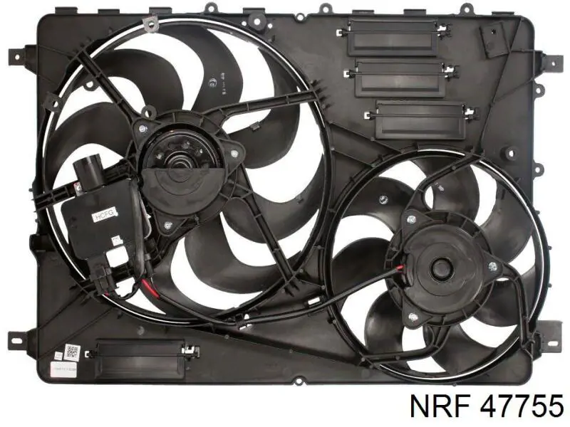 47755 NRF difusor de radiador, ventilador de refrigeración, condensador del aire acondicionado, completo con motor y rodete