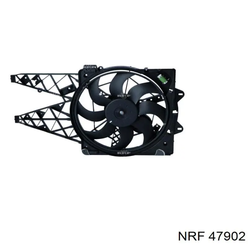 47902 NRF difusor de radiador, ventilador de refrigeración, condensador del aire acondicionado, completo con motor y rodete