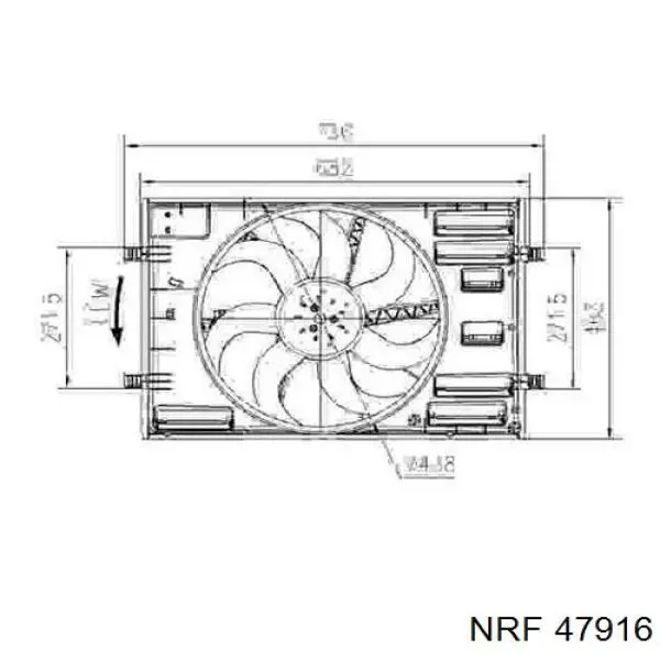 Ventilador, refrigeración motor NRF 47916 precio, desde 155,36 EUR