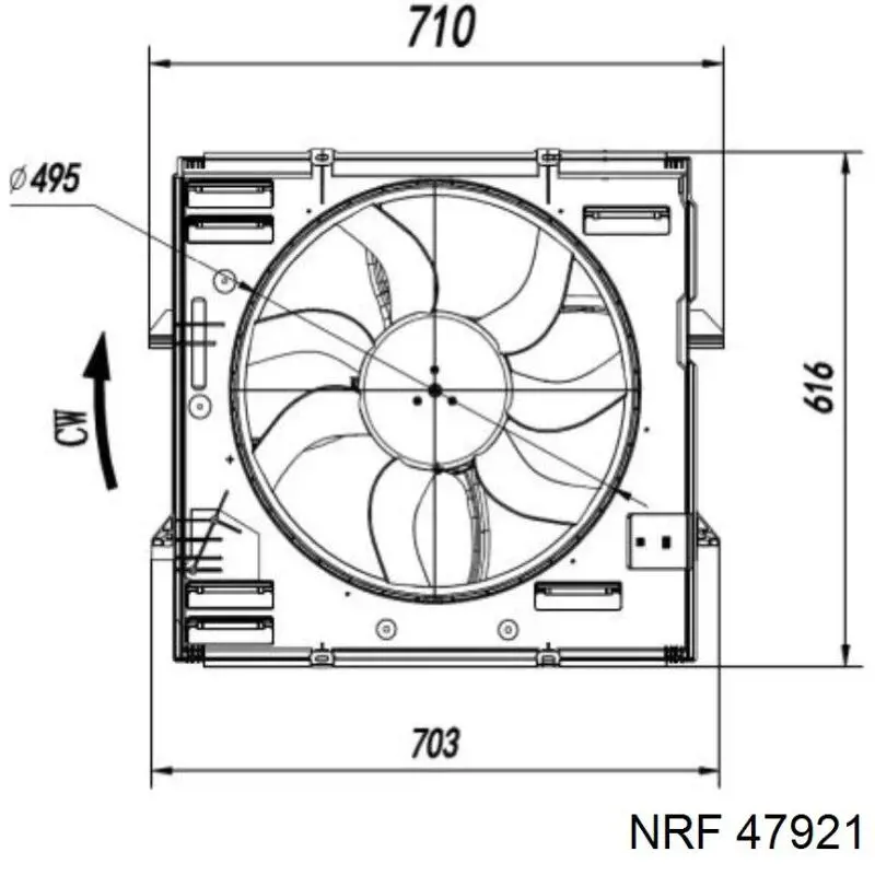 47921 NRF Electroventilador del motor
