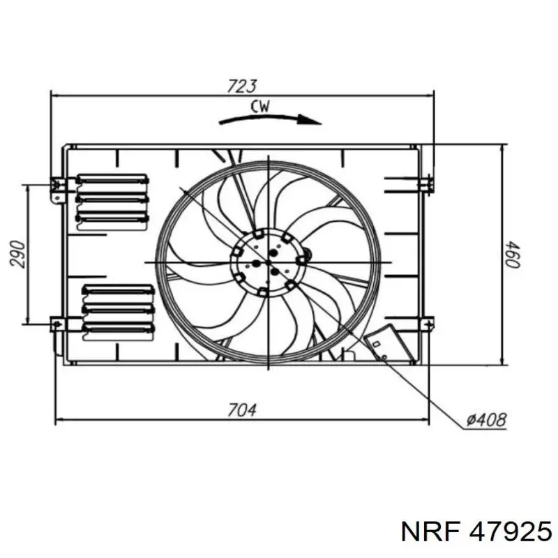 Ventilador eléctrico de refrigeración completo izquierdo (motor y hélice) 30959017 AND