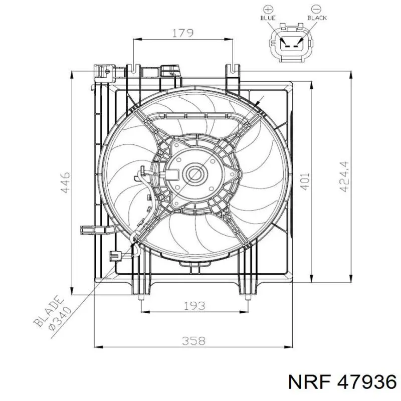 Rodete ventilador, refrigeración de motor Subaru Forester (S13, SJ)