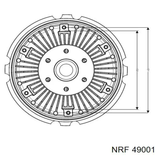 Embrague viscoso de ventilador 49001 NRF