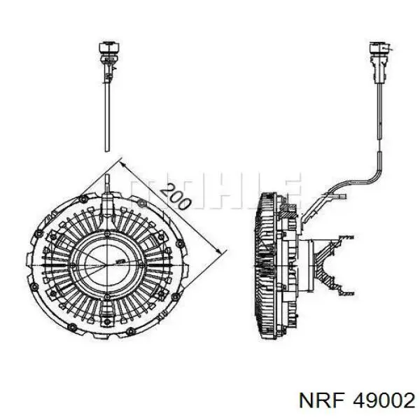 Embrague, ventilador de refrigeración NRF 49002 precio, desde 443,20 EUR