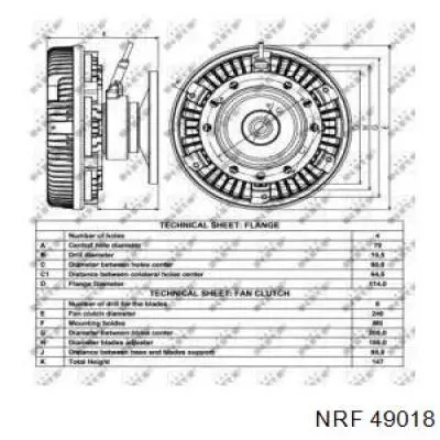 49018 NRF Embrague viscoso