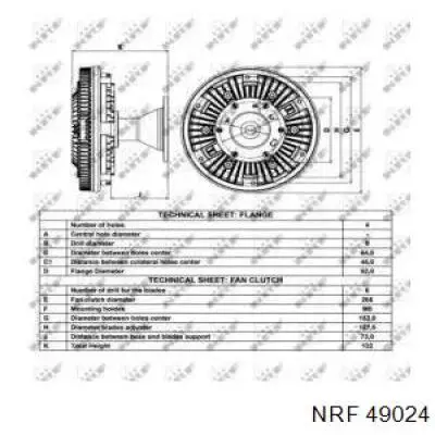 49024 NRF embrague, ventilador del radiador