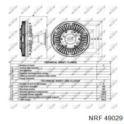 49029 NRF embrague, ventilador del radiador