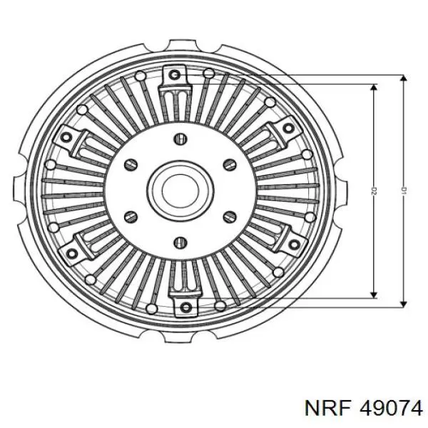 Embrague viscoso de ventilador 86154 Nissens