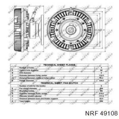 Embrague, ventilador de refrigeración NRF 49108 precio, desde 470,75 EUR