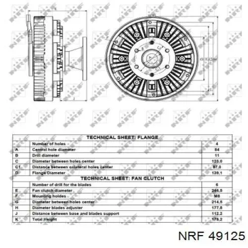 Comprar 49125 NRF Embrague viscoso de ventilador