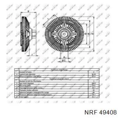 49408 NRF embrague, ventilador del radiador