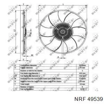 49539 NRF Embrague viscoso