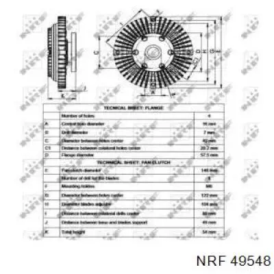 Embrague del ventilador Mitsubishi L 200 (K4T)