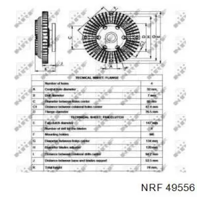 49556 NRF embrague, ventilador del radiador