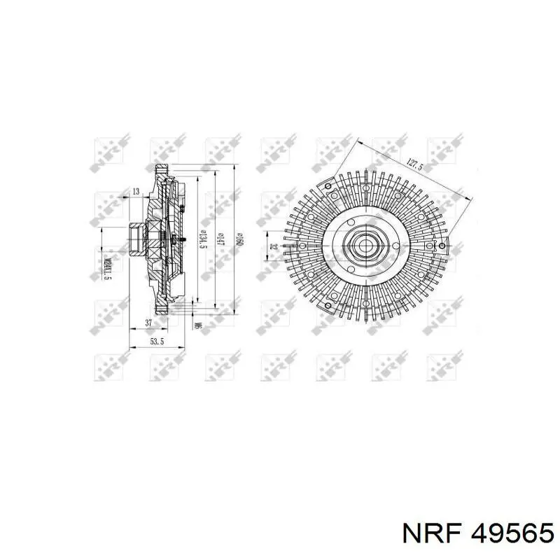 Embrague viscoso de ventilador 49565 NRF