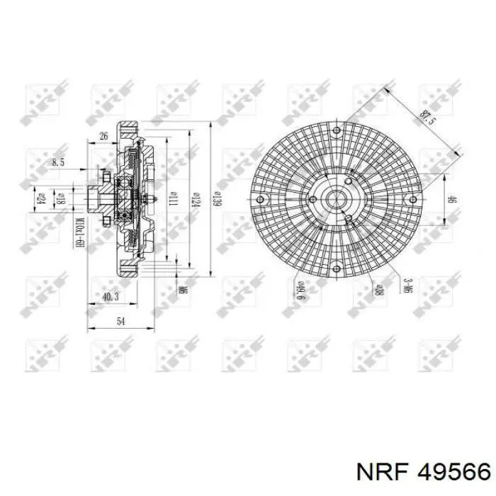 49566 NRF embrague, ventilador del radiador