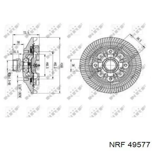 49577 NRF embrague, ventilador del radiador