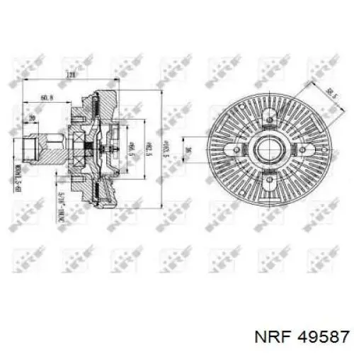 49587 NRF embrague, ventilador del radiador