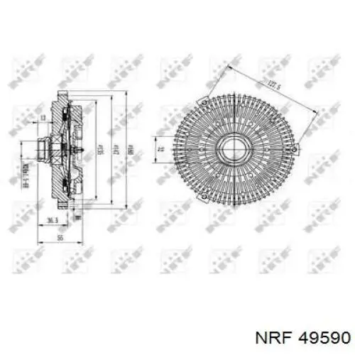 49590 NRF embrague, ventilador del radiador