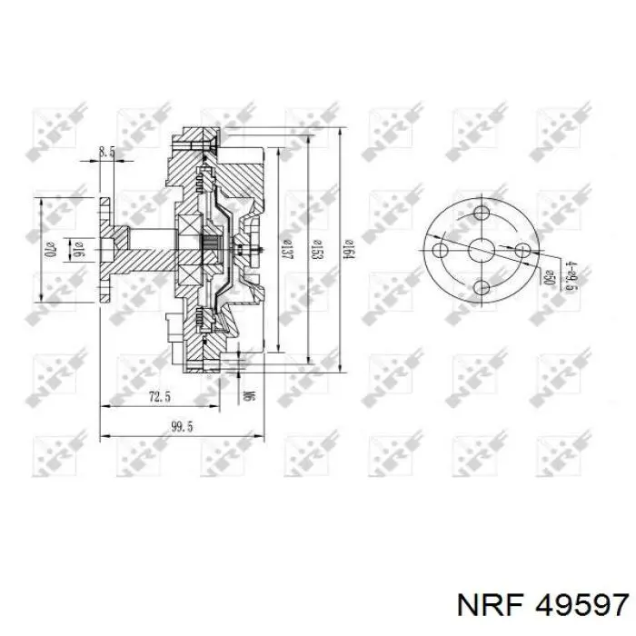 WL6115150 Mazda embrague, ventilador del radiador