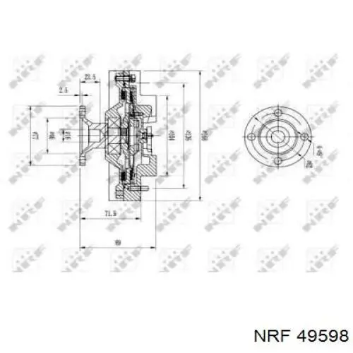 49598 NRF embrague, ventilador del radiador
