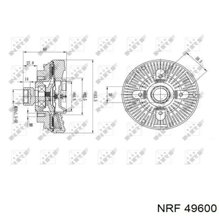 49600 NRF embrague, ventilador del radiador