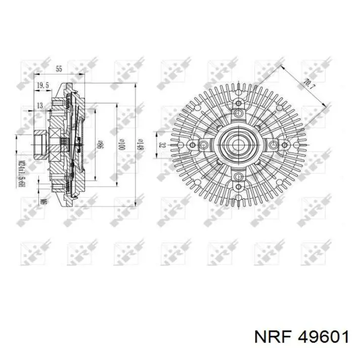 49601 NRF embrague, ventilador del radiador