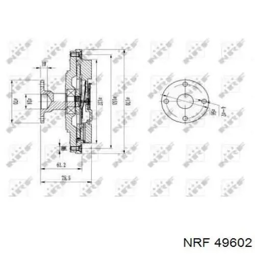 49602 NRF embrague, ventilador del radiador