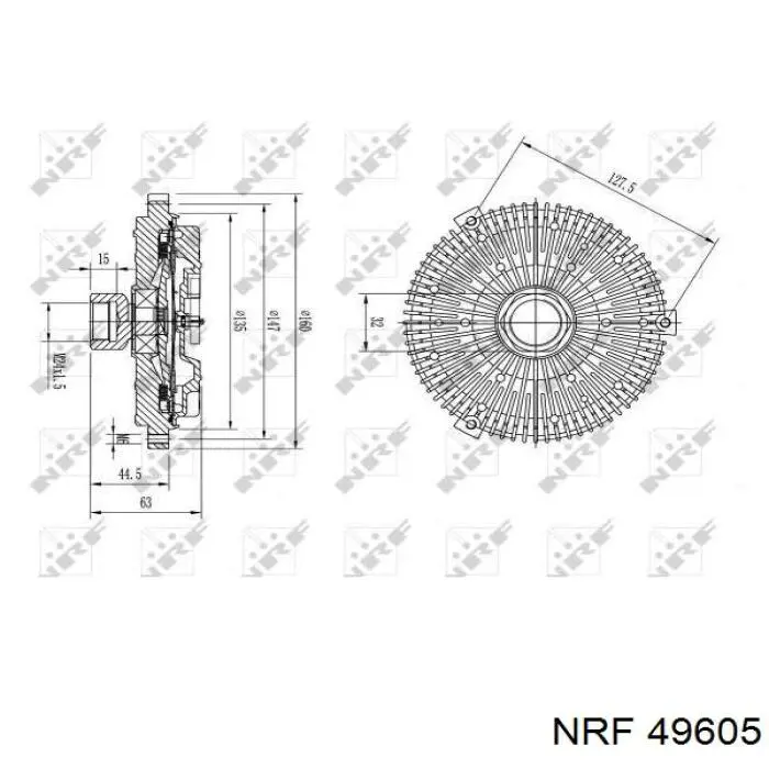 49605 NRF embrague, ventilador del radiador