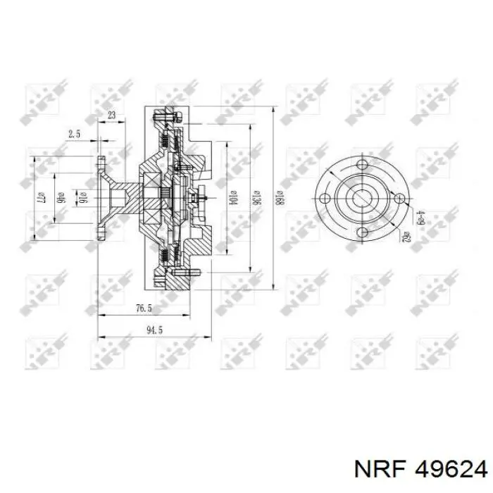 49624 NRF embrague, ventilador del radiador