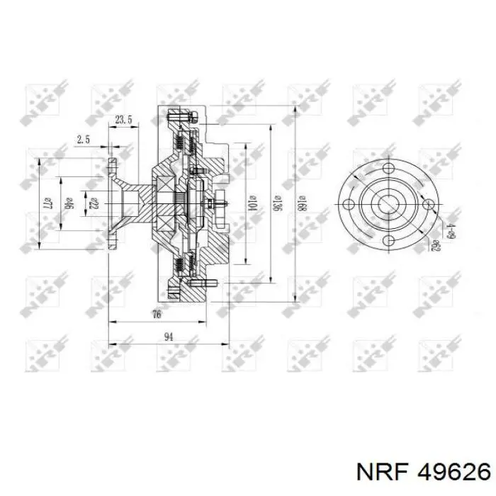 49626 NRF embrague, ventilador del radiador