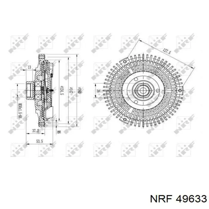 49633 NRF embrague, ventilador del radiador