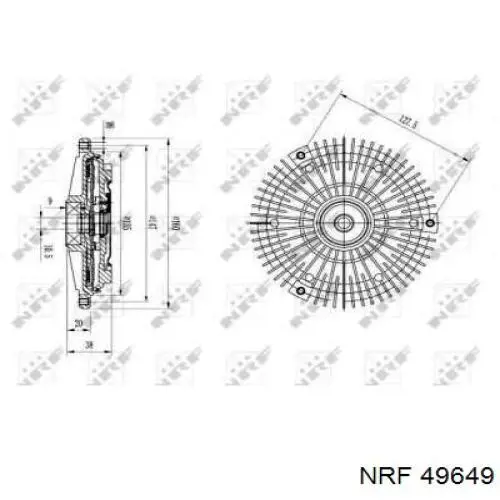 Embrague viscoso de ventilador 90220339 Opel
