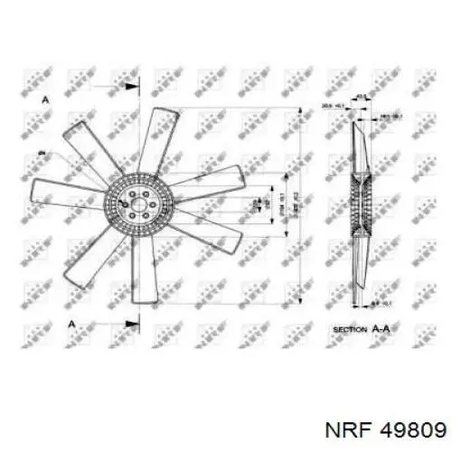 Ventilador del radiador NRF 49809 precio, desde 26,94 EUR