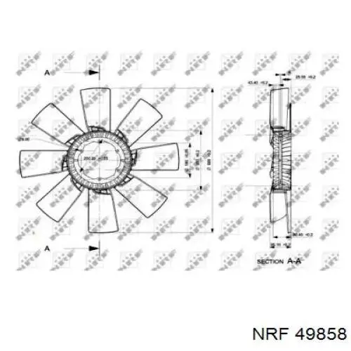 00000001402869 Scania rodete ventilador, refrigeración de motor