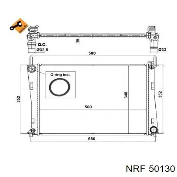 Radiador de água Ford 96FB8005CC