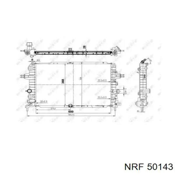 Comprar 50143 NRF Radiador de auto