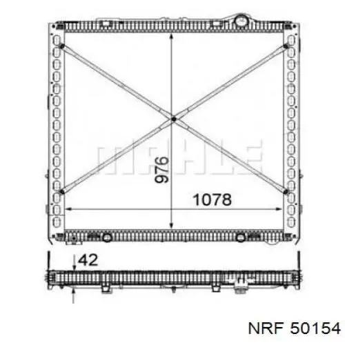 50154 NRF radiador