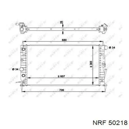 50218 NRF radiador