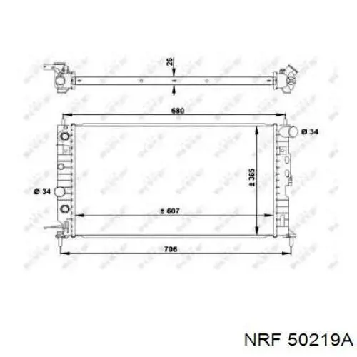 50219A NRF radiador