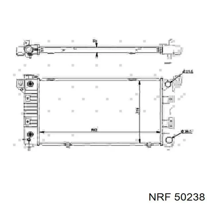50238 NRF radiador