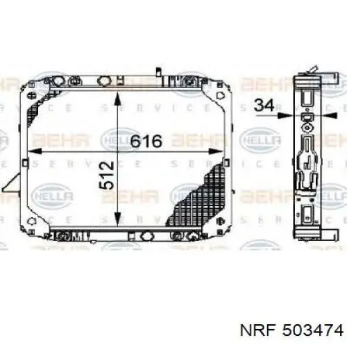 503474 NRF radiador