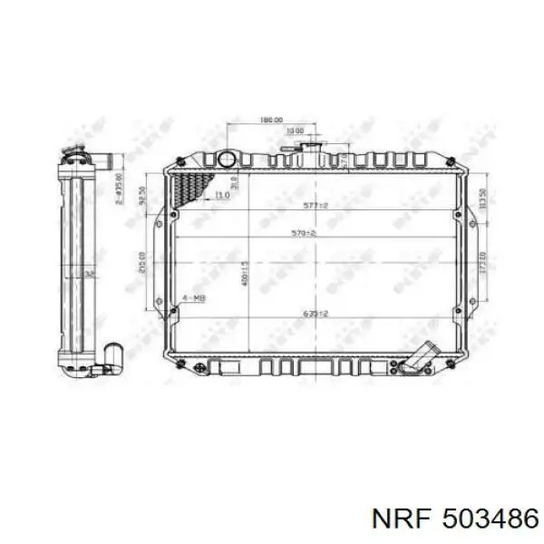 Comprar 503486 NRF Radiador de auto