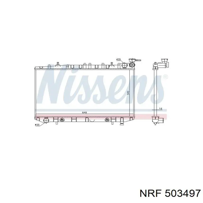 Radiador 62972 Nissens