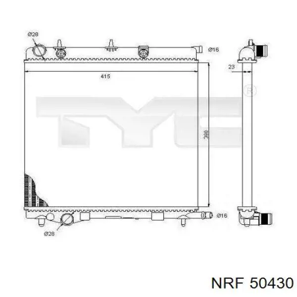 9680239580 Peugeot/Citroen Refrigeración del motor