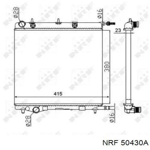 50430A NRF radiador
