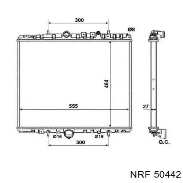 50442 NRF radiador