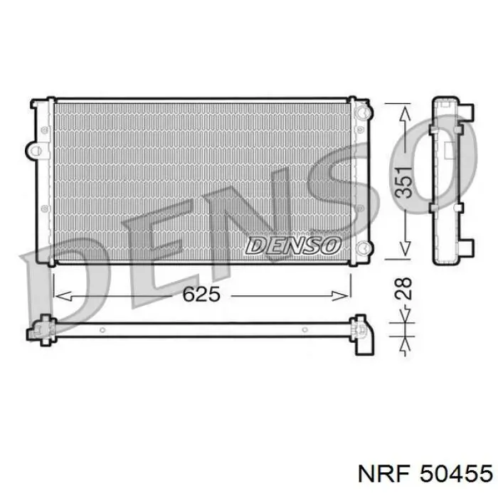 RA65247A Signeda radiador refrigeración del motor