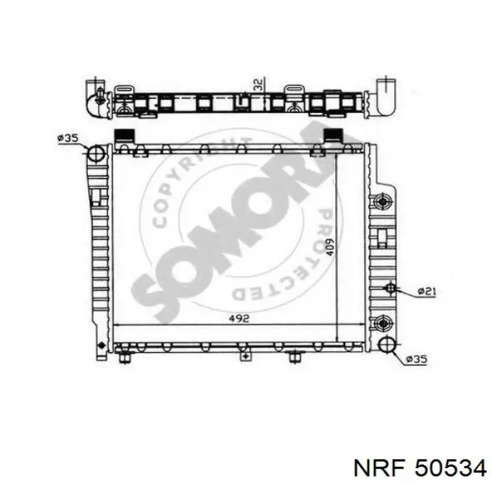 Radiador 50534 NRF